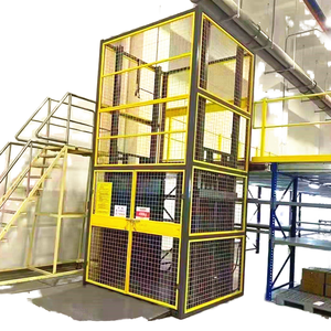 Ascenseur électrique d'entrepôt en acier de camion de cargaison vertical hydraulique de quatre poteaux nouvel pour la vente d'hôtels - Product Image 1