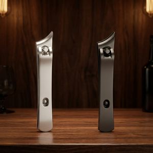 2 Pieces Curved Blade Finger Nail Clippers Set High Quality Stainless Steel <b>by</b> ZACHARY INDUSTRIES - Product Image 3