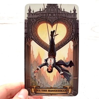 Vente en gros de jeu de tarot de 78 cartes avec boîte, guide en PDF en anglais, faible MOQ personnalisé, cartes de tarot portables