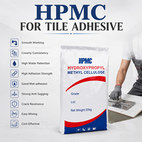 HPMC Hydroxypropylméthylcellulose pour mortier adhésif pour carrelage avec haute rétention d'eau, anti-affaissement et forte adhérence