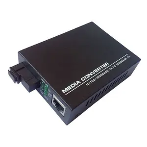 Fibra ottica RJ45 10/100/1000Mbps wdm media converter singola fibra SC 20km per rete Ethernet