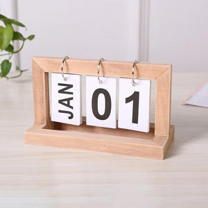 Calendario de Escritorio de Madera de Lujo, Diseño Art Deco, para Decoración del Hogar, Sala de Estar, Entrada, Cumpleaños, Navidad, Venta al Por Mayor - Product Image 1