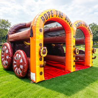 Jeu gonflable Joyful Roll the Bull, jeu de cible gonflable, jeu de carnaval extérieur, divertissement pour enfants, location pour parc d'aventure