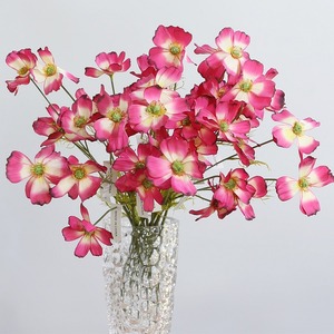 Nouvelles têtes de fleurs artificielles en tissu de soie Galsang rose rouge Cosmos pour la décoration de mariages, maisons et hôtels - Vente en gros - Product Image 3