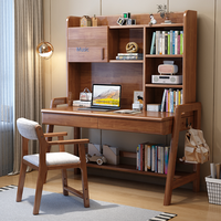 Bureau d'étude en bois massif avec étagère et hauteur réglable pour enfants et bureau à domicile - Vente en gros