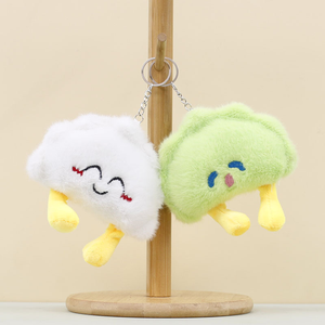 Commercio all'ingrosso carino Mini gnocco di simulazione ciondolo di peluche portachiavi morbido personalizzato animale imbottito fodera in Nylon per regalo di promozione - Product Image 1