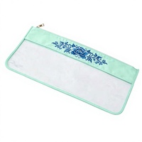 Nouveauté : Sac de rangement portable de luxe brodé Mahjong en PVC transparent et imperméable, grande capacité, avec fermeture éclair, idéal pour les cosmétiques et comme cadeau.