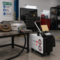 Système de nettoyage au laser pulsé portable 300W pour l'élimination de la rouille, de la peinture et des graffitis sur les métaux, rénovation de bâtiments