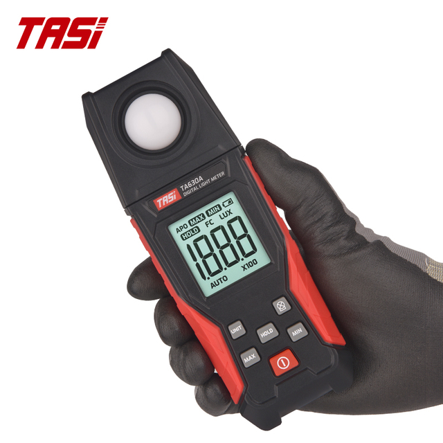 TASI TA630A Digital Lux Meter for Industrial Use Handheld Split Type Illuminance Photometer Accurate Light Measurement High