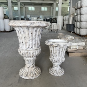 Pots en fibre de verre de panier de fleur européen d'usine, grands pots de fleurs d'intérieur extérieurs pour l'hôtel, boîte de planteur de <span class=keywords><strong>pot</strong></span> de plancher de lumière forte - Product Image 2