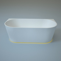 Baignoire ovale autoportante en acrylique, style moderne et minimaliste, pour hôtels, gîtes et petits logements – Approvisionnement direct usine