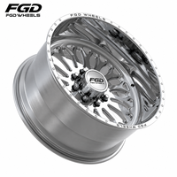 Jantes forgées FGD Super Single 26x14 26x16 28x16 30x16 8 trous pour Chevy Silverado 2500HD Duramax Diesel à jante profonde