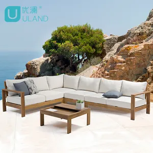 Uland现代家具带靠垫沙发套装客厅花园露台酒店组合l形户外沙发