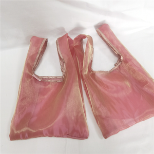 CH OP Sac fourre-tout en organza de polyester personnalisé avec logo tissé, sacs d'épicerie, sacs écologiques, sacs de luxe pour le shopping - Product Image 4