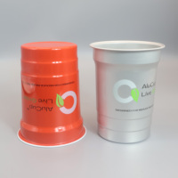 Gobelets en aluminium réutilisables de qualité alimentaire avec logo personnalisé, 9oz, 12oz, 16oz, 20oz, 32oz, pour boissons froides, gobelets de fête ou gobelets à bière