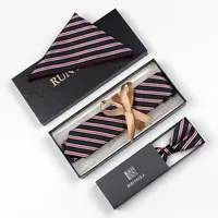 Ties Neck Wholesale Custom Stripe Necktie High Quality Custom Logo Male Ties Sets Gift Box Silk Neck Ties For Mens