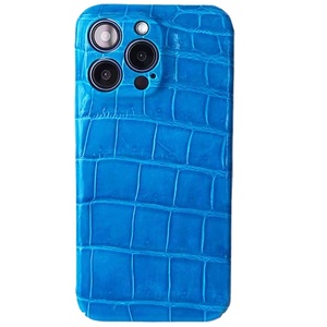 Nuovo arrivo fatto a mano vera pelle di coccodrillo in pelle di pancia per iphone 15 pro max - Product Image 1