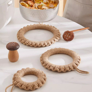 Vente en gros de sets de table contemporains minimalistes en corde de chanvre tissée à la main, écologiques, pour la maison, l'hôtel, le restaurant, de luxe - Product Image 2