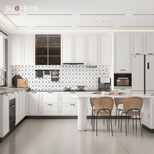 SOFEYIA Armoires de cuisine en <span class=keywords><strong>bois</strong></span> PVC personnalisables Armoires de base d'évier auto-assemblées Fabricants de <span class=keywords><strong>menuiserie</strong></span> MDF pour les villas de Dubaï - Product Image 2