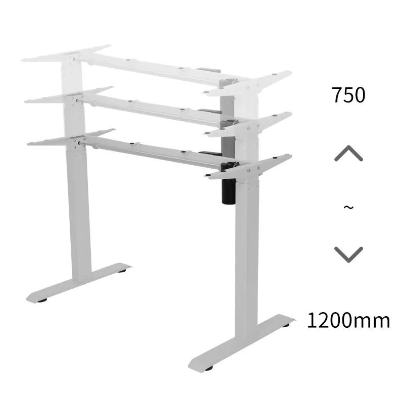 Meja berdiri listrik, tinggi dapat disesuaikan Motor tunggal meja duduk berdiri