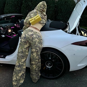 ชุดฮู้ดดี้ลายพรางพิมพ์ดิจิทัลพร้อมโลโก้สั่งทำจากผู้ผลิต (OEM) และชุดจ็อกเกอร์ลายพรางสไตล์วินเทจฟอกสีซีดแบบสตรีท - Product Image 3