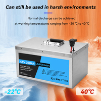 Batterie LiFePO4 48V 200Ah, pack de batteries lithium-ion, batterie LFP à décharge profonde pour chariot élévateur, voiturette de golf, camping-car, yacht, système d'énergie solaire