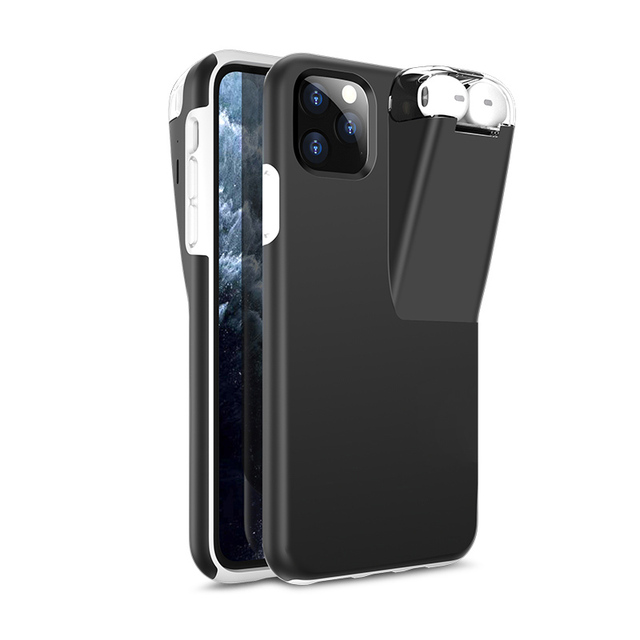 Factory Wholesale 2-in-1 Phone Cover for iPhone 11Pro Max Phone case with Charging case for Airpod case Charger