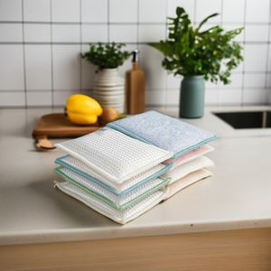 Éponge à vaisselle magique en fibre de <span class=keywords><strong>bambou</strong></span> naturelle, douce, <span class=keywords><strong>double</strong></span> <span class=keywords><strong>face</strong></span>, éponge de nettoyage, chiffon de cuisine, éponges à vaisselle - Product Image 2