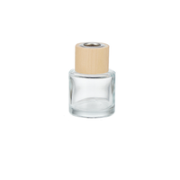 50ml pour Reed Diffuseur Bouteille Vide Parfum Rechargeable avec Bouchon En Bois et Rotin Bâton Bouchon À Vis D'étanchéité Emballé dans Carton