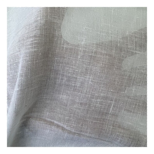 5888-030 Vente en gros à chaud Tissu de rideau en gaze de chiffon 100% polyester tissé aspect lin uni teint transparent <span class=keywords><strong>pour</strong></span> chambre à coucher - Product Image 5