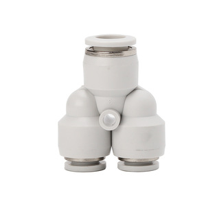 Yixing Premium White Y Type Tee <b>Connector</b> PBT Plastic <b>Quick</b> Plug Fitting For Pneumatic Systems Size PY6 8 10 12 14 16 - Product Image 1