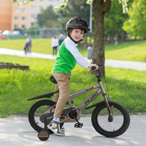 남아 여아용 어린이 자전거 도매, 12/14/16인치 보조바퀴 포함, 3~9세용, 스틸 포크 및 일반 페달 - Product Image 4
