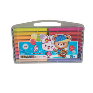 OEM vente en gros personnalisé 36 couleurs Jumbo <span class=keywords><strong>feutre</strong></span> pointe aquarelle stylo marqueur bonne qualité encre non toxique étudiant enfant ensemble de peinture d'art - Product Image 1