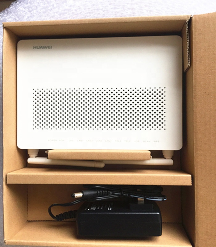 100% оригинальный новый Huawei HG8245h Gpon WiFi 4GE + 2 кастрюли + WIFI + 1USB английское программное обеспечение телекоммуникационное сетевое оборудование