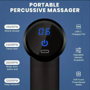 Pistola de Fascia de percusión inalámbrica inteligente Mini masaje para aplicación de cabeza de relajación corporal personalizada