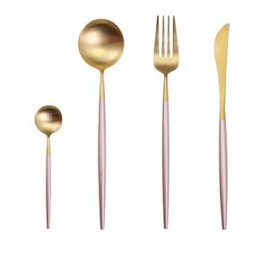 Set di posate eleganti in acciaio inossidabile 304 di alta qualità per banchetti, hotel, uso professionale e <span class=keywords><strong>HoReCa</strong></span> - Product Image 1