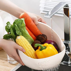 Cesta de drenaje multifuncional para lavar arroz y filtro - Cesta de plástico creativa para lavar arroz - Product Image 2