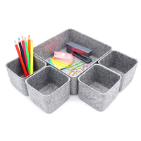 Organisateur de tiroir de bureau multifonctionnel en feutre écologique, lot de 5, pour le rangement à la maison ou au bureau