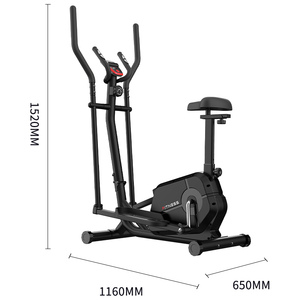 <span class=keywords><strong>Prix</strong></span> d'usine – Elliptique magnétique, vélo d'exercice à 8 niveaux de résistance avec écran LCD, équipement de fitness pour la maison - Product Image 3
