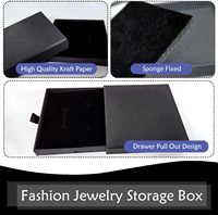 Petite boîte rigide en papier kraft 1 pièce 1,7 cm x 3,5 po recyclable pour le rangement de bijoux (colliers, boucles d'oreilles, bagues, montres, lunettes)