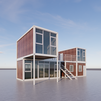 DXH usine moderne duplex bâtiment complet maison modulaire préfabriquée de luxe maison préfabriquée en conteneur préfabriquée maison préfabriquée pour 25 personnes
