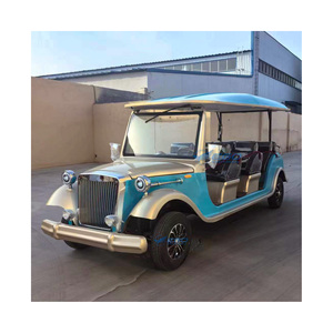 Voiture électrique classique 8 places de style vintage avec garantie d'un an, semi-fermée pour le tourisme extérieur, 4 roues - Product Image 1