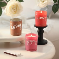 Aromatherapie-Kerzen für Innenräume aus Sojawachs, Langlebige Hochwertige Becherförmige Halbhandgefertigte Geschenkkerzen für Feiertage, Valentinstag, Hochzeit und Geburtstag