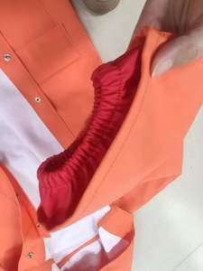 Wholesale Customize <strong>Rubber</strong> Orange PU <strong>Raincoat</strong> <strong>for</strong> Men - Product Image 3