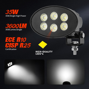 Lampe de travail LED durable <span class=keywords><strong>New</strong></span> <span class=keywords><strong>Holland</strong></span> ECE R10 pour tracteur et machines agricoles, résistante aux chocs, IP68, projecteur rotatif horizontal - Product Image 2