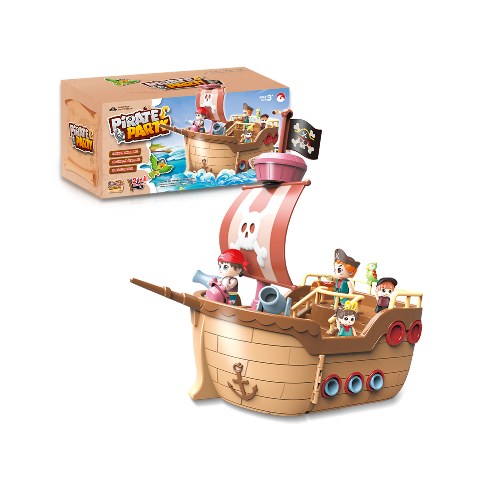 2021 новые пластиковые игрушки, детский пластиковый комплект для ролевых игр 2 в 1, музыкальный пиратский корабль, креативные детские развивающие игрушки