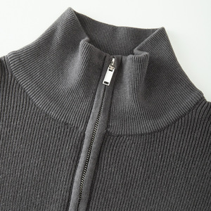 Người đàn ông của bông tùy chỉnh đan ấm quá khổ áo thun thiết kế nửa quater Zip Polo cao cổ mùa đông dệt kim áo len cho nam giới - Product Image 3