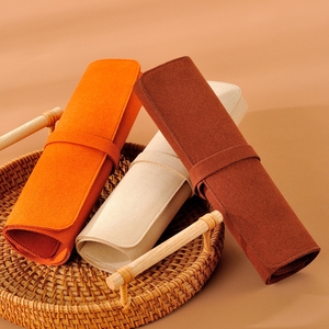 Custom Logo Luxury 1.4mm Microfiber Travel Roll Jewelry Organizer <b>Gift</b> Packaging Jewelry Pouch - Product Image 6