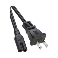 Câble d'alimentation Canada 125V 2 broches PS3 PS4 CEE USA NEMA 1-15P 110V Prise Polaire Longueur Personnalisable AC 18AWG 1m Appareil Électroménager