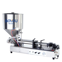 Machine de remplissage pneumatique à double tête et deux buses pour le remplissage de crème cosmétique, sauce tomate, pâte, miel